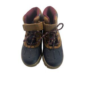Carters Toddler Boys Winter Boots 13M Brown & Gray